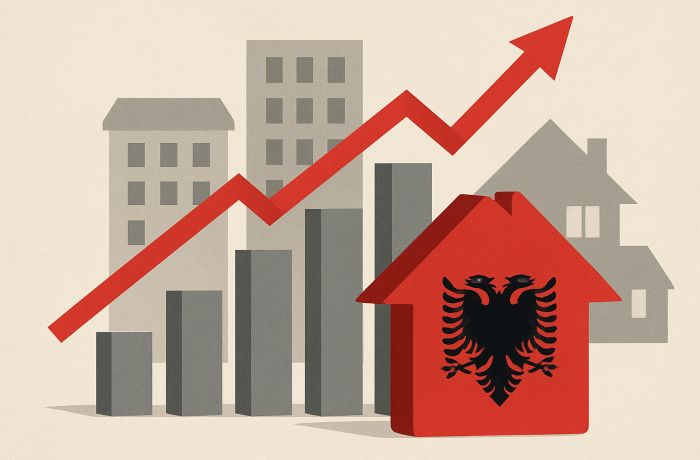 Как выглядит Албания на фоне других стран Европы в плане динамики цен на жильё и аренду?