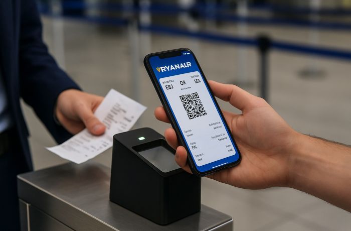 Клиенты Ryanair, летая в Албанию, будут использовать цифровые посадочные талоны